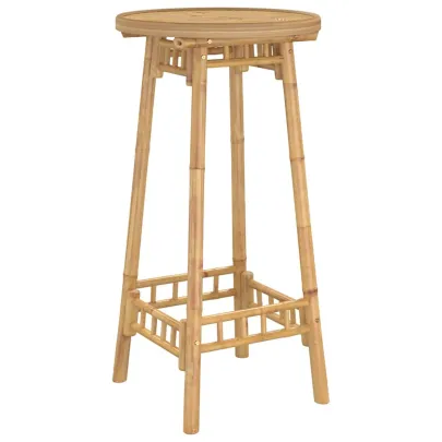 Masă Bar Exterior Bambus Rotundă | Livrare Gratuită