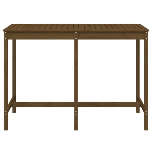 Masă Grădină Lemn Masiv Pin Maro Miere | Livrare Gratuită