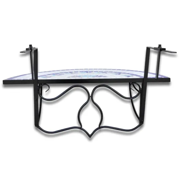 Masă suspendată balcon mozaic - Albastru și alb