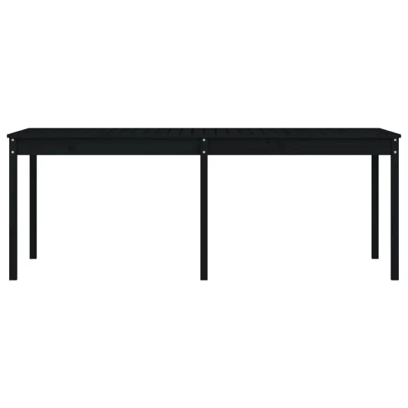 Masă Grădină Lemn Masiv Pin - Negru - Livrare Gratuită