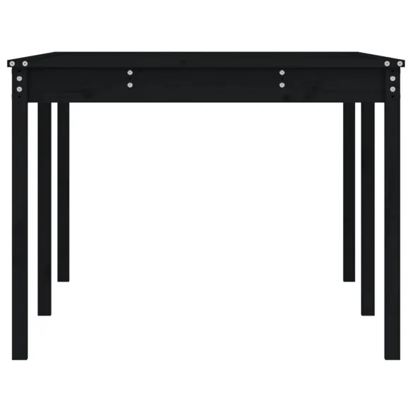 Masă Grădină Lemn Masiv Pin - Negru - Livrare Gratuită