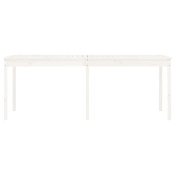 Masă Grădină Albă din Lemn Masiv de Pin - Livrare Gratuită