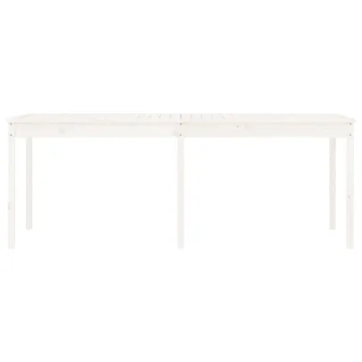 Masă Grădină Albă din Lemn Masiv de Pin - Livrare Gratuită