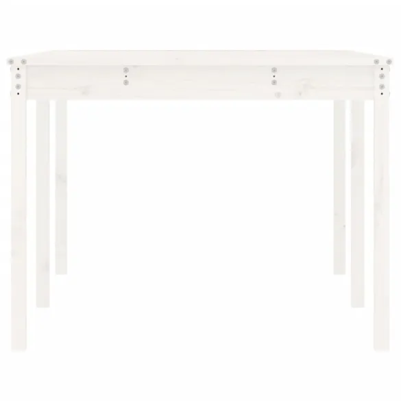 Masă Grădină Albă din Lemn Masiv de Pin - Livrare Gratuită