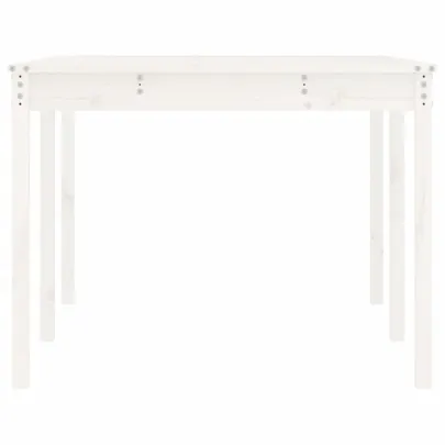 Masă Grădină Albă din Lemn Masiv de Pin - Livrare Gratuită