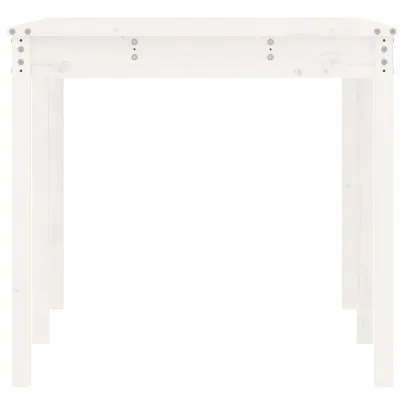 Masă Grădină Albă - Lemn Masiv Pin - Livrare Gratuită