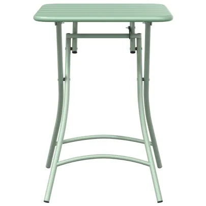 Masă Grădină Pliabilă Verde Mentă, Oțel - Livrare Gratuită