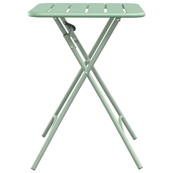 Masă Grădină Pliabilă Verde Mentă, Oțel - Livrare Gratuită