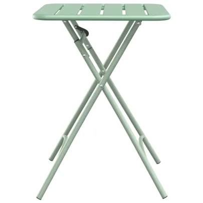 Masă Grădină Pliabilă Verde Mentă, Oțel - Livrare Gratuită