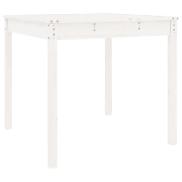 Masă Grădină Albă - Lemn Masiv de Pin - Livrare Gratuită