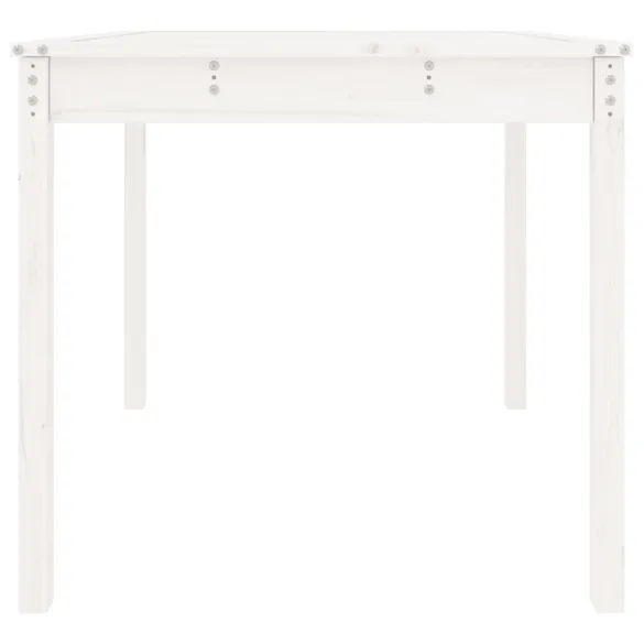 Masă Grădină Albă - Lemn Masiv de Pin - Livrare Gratuită