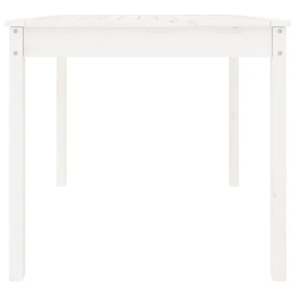 Masă Grădină Albă - Lemn Masiv de Pin - Livrare Gratuită