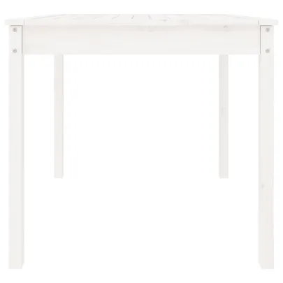 Masă Grădină Albă - Lemn Masiv de Pin - Livrare Gratuită