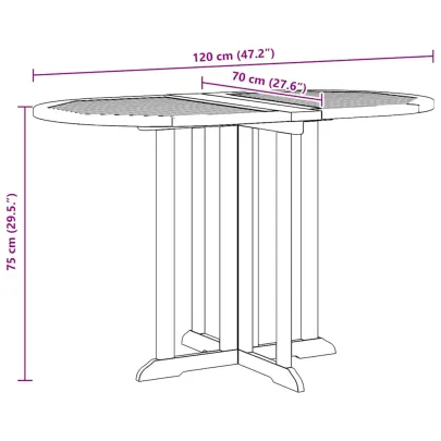 Masă Grădină Pliabilă Fluture Lemn Tec | Livrare Gratuită