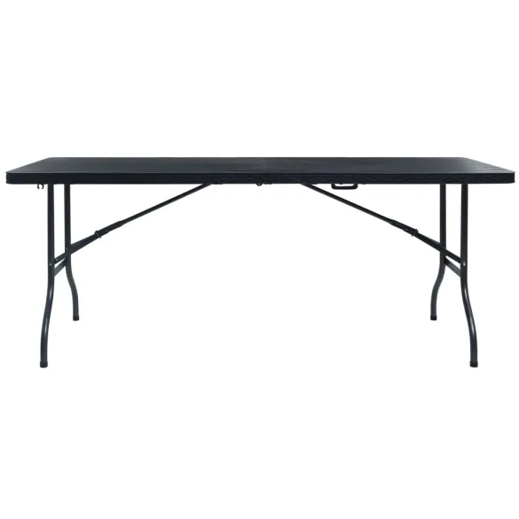 Masă Grădină Pliabilă Negru 180x75 cm - Ratan HDPE | Comandă Masă Grădină Pliabilă Negru 180x75 cm - Ratan HDPE | Comandă