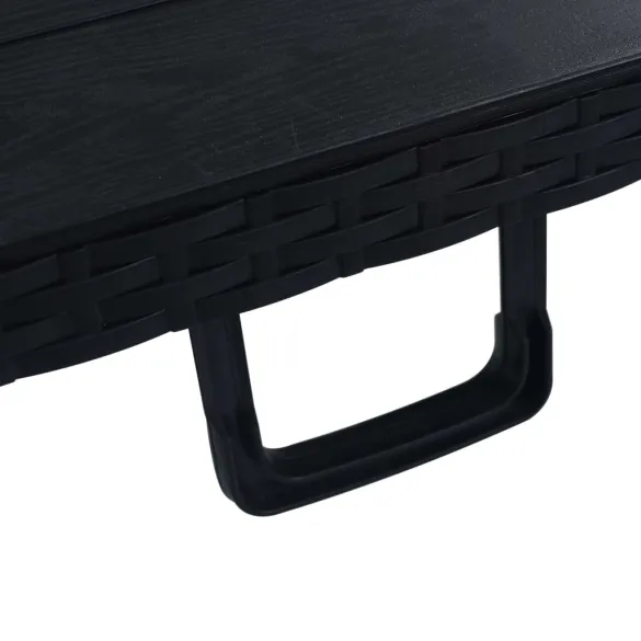 Masă Grădină Pliabilă Negru 180x75 cm - Ratan HDPE | Comandă Masă Grădină Pliabilă Negru 180x75 cm - Ratan HDPE | Comandă