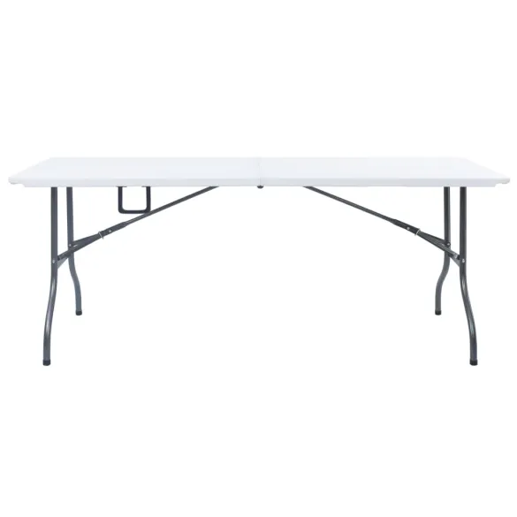 Masă Grădină Pliabilă Albă 180x72 cm - HDPE | Livrare Gratuită Masă Grădină Pliabilă Albă 180x72 cm - HDPE | Livrare Gratuită