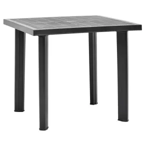 Masă Grădină Antracit 80x75 cm - Plastic Rezistent