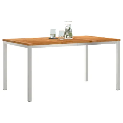 Masă Dining Exterior Lemn Tec Masiv 150x90 cm