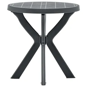 Masă Bistro Antracit Plastic Ø70 cm | Livrare Gratuită