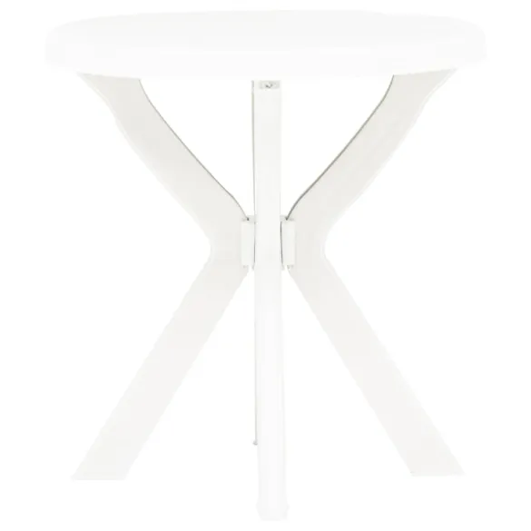 Masă Bistro Plastic Albă Ø70 cm - Livrare Gratuită