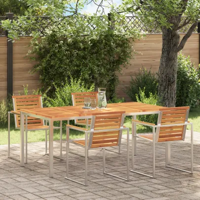 Masă Dining Exterior Lemn Acacia Masiv 180x90 cm