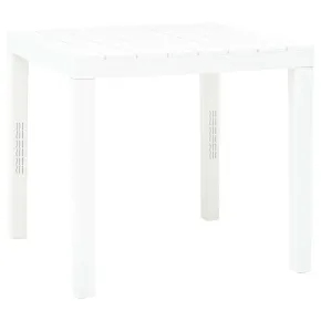 Masă Grădină Albă Plastic Rezistent - Livrare Gratuită