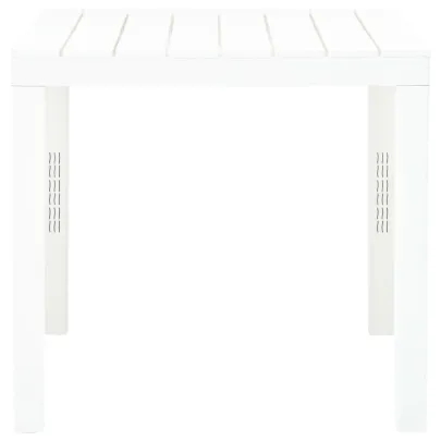 Masă Grădină Albă Plastic Rezistent - Livrare Gratuită