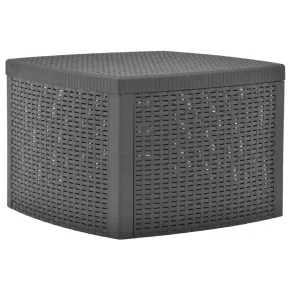 Masă Laterală Cafeniu Plastic pentru Exterior - Livrare Gratuită