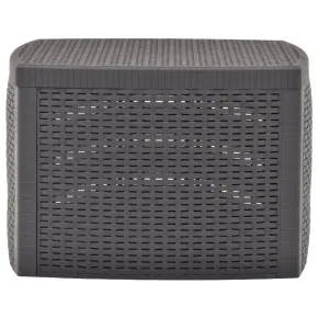 Masă Laterală Cafeniu Plastic pentru Exterior - Livrare Gratuită 2