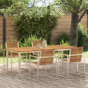 Masă Dining Exterior Lemn Acacia 200x90 cm - Livrare Gratuită