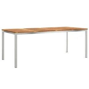 Masă Dining Exterior Lemn Tec Masiv 200x90 cm | Livrare Gratuită 2