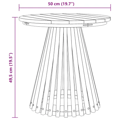 Masă Laterală Grădină Lemn Tec Rotundă | Livrare Gratuită