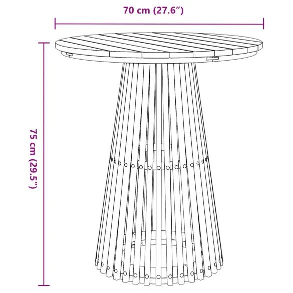 Masă Dining Grădină Lemn Măsiv de Tec - Livrare Gratuită