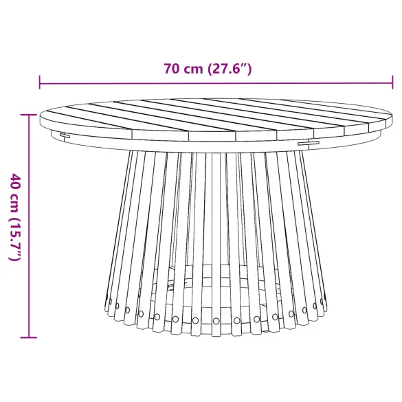 Masă Cafea Grădină Lemn Tec Solid | Livrare Gratuită