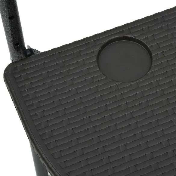 Masă Balcon Suspensată Maro Plastic Ratan - Livrare Gratuită