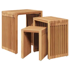 Set 3 Mese Cuibare Lemn Masiv de Tec | Interior/Exterior 2
