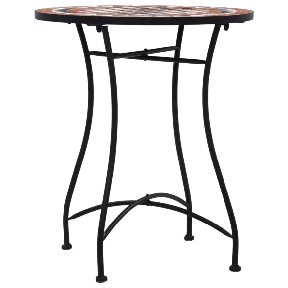 Masă de Bistro Mozaic Ceramică - 60 cm - Maro | Livrare Gratuită