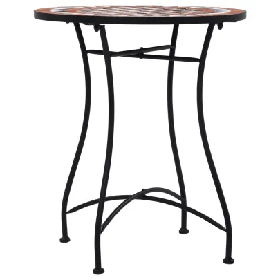 Masă de Bistro Mozaic Ceramică - 60 cm - Maro | Livrare Gratuită