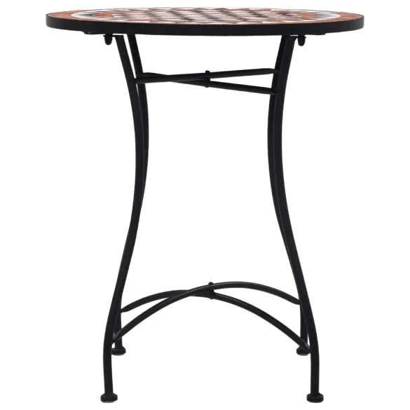 Masă de Bistro Mozaic Ceramică - 60 cm - Maro | Livrare Gratuită