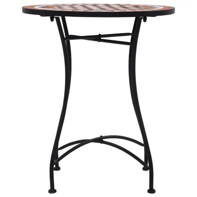 Masă de Bistro Mozaic Ceramică - 60 cm - Maro | Livrare Gratuită