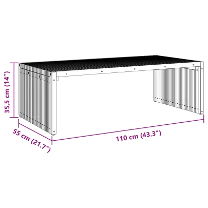 Masă Grădină Lemn Tec 110x55 cm | Livrare Gratuită