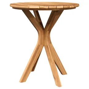 Masă Bistro Grădină Lemn Tec Rotundă Ø70x75 cm 2