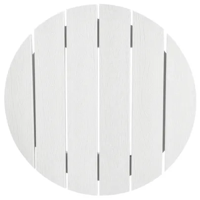 Masă Bar Alb Exterior - Lemn Natural | Livrare Gratuită