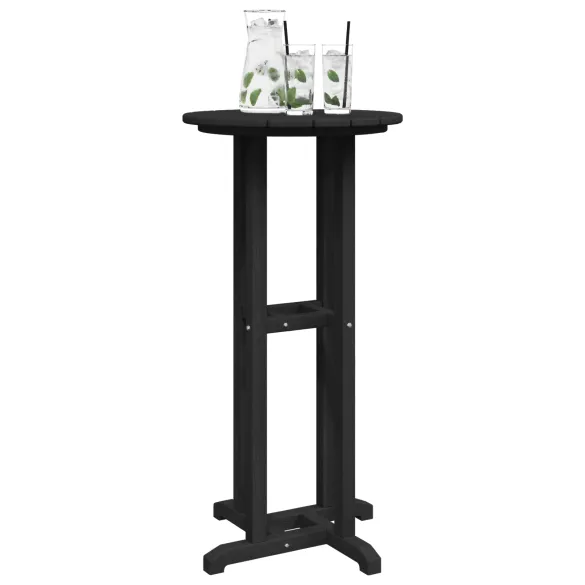 Masă de Bar Neagră Exterior 55x55x107 cm HDPE