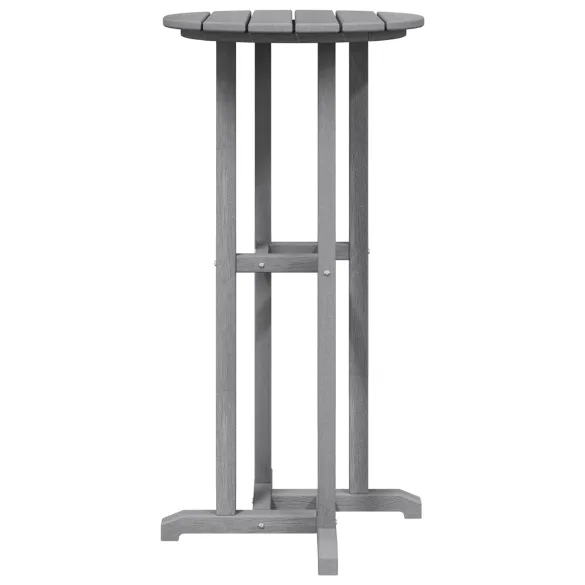 Masă Bar Exterior Rotundă Gri - HDPE Rezistent