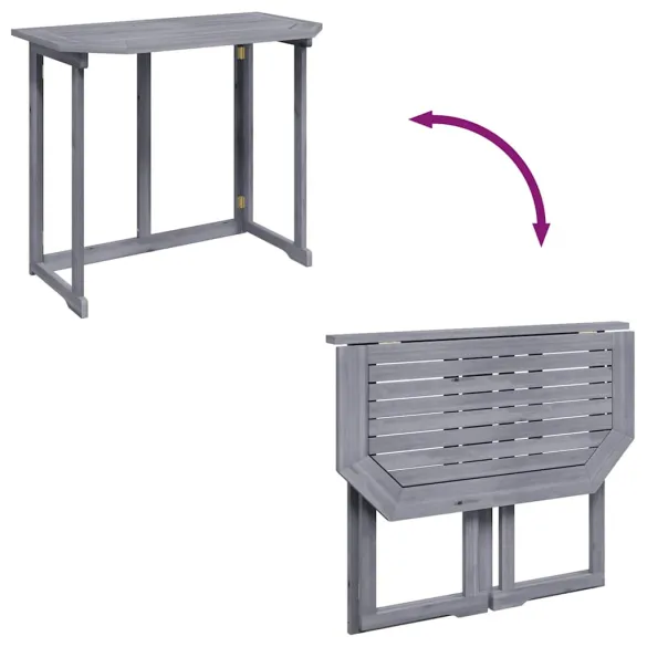 Masă balcon pliabilă lemn acacia | Livrare gratuită