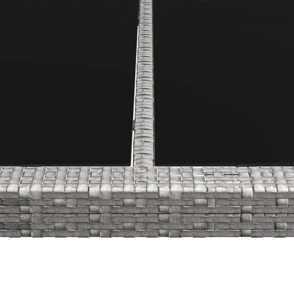 Masă Exterior Poliratan Gri - Livrare Gratuită