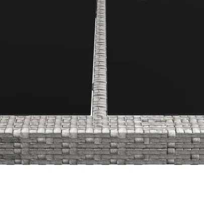 Masă Exterior Poliratan Gri - Livrare Gratuită