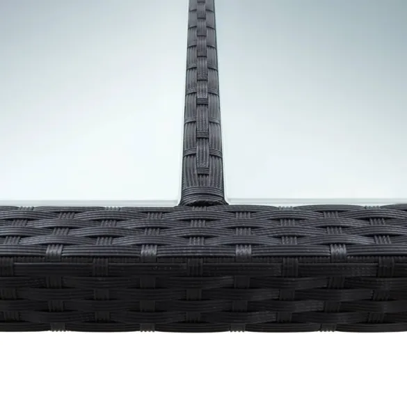 Masă Exterior Poliratan - Negru, 200x150 cm | Livrare Gratuită